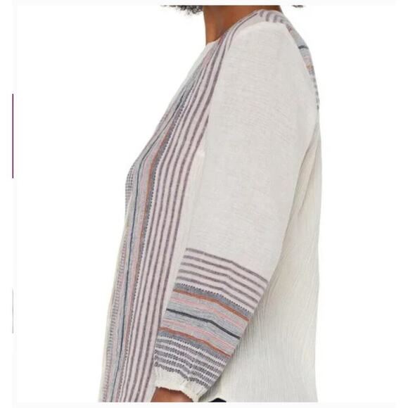 Liverpool Button Front Shirred Blouse In Vintage White - Picture 11 of 16